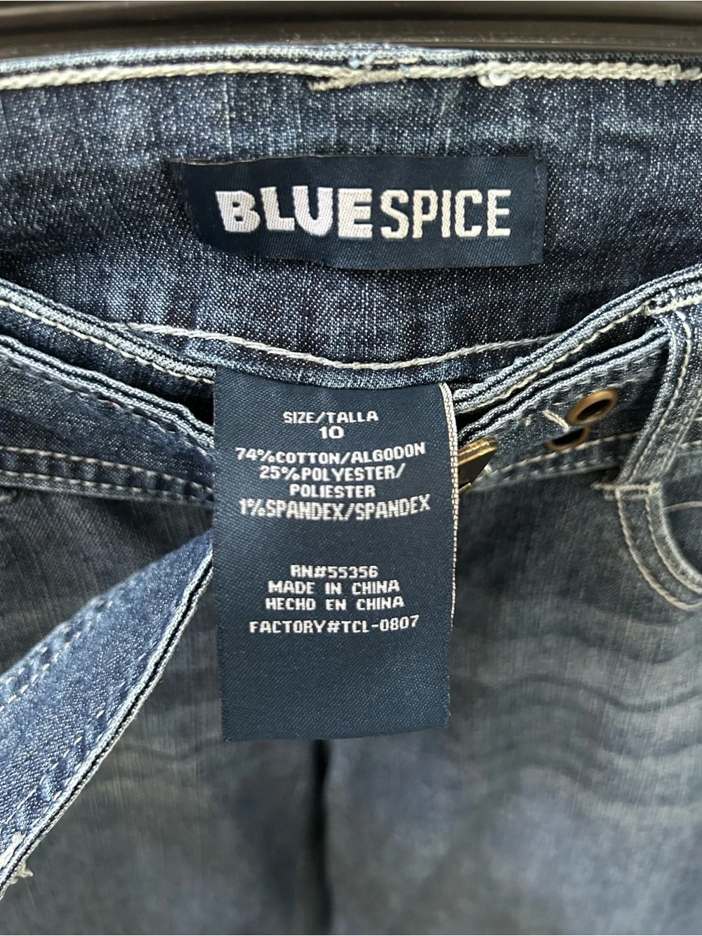 Blue Spice Mid Wash Straight Jeans with Denim Belt - Picture 3 of 3